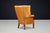 Sculptural Barrel-Back Wing Chair in Patinated Cognac Leather, 1870 For Sale - Image 4 of 14