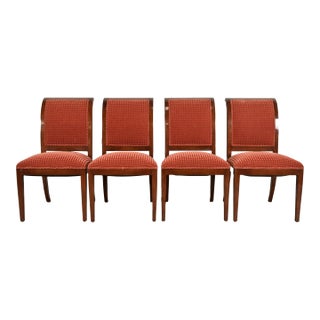 Smith & Watson Regency Carved Mahogany Dining Chairs, Set of Four For Sale