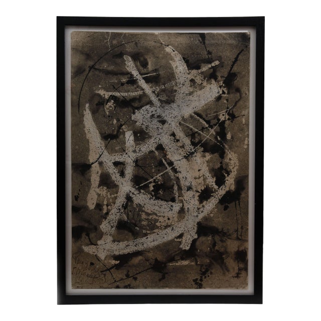 1980s Jean Negulusco Abstract Work on Paper, Signed For Sale