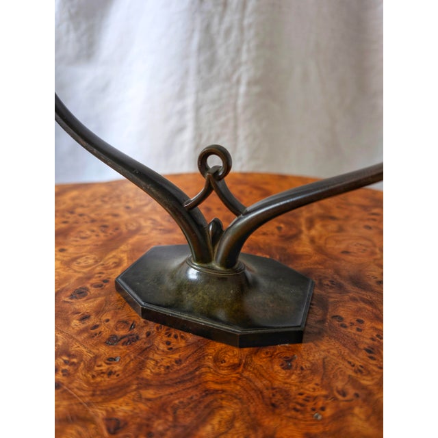 Art Deco Bronze Candelabra from Just Andersen, 1930s For Sale - Image 13 of 16
