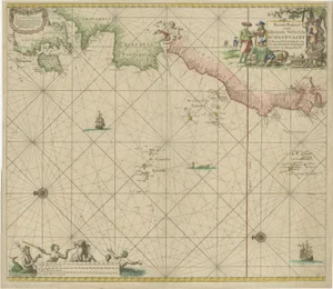 Sea Chart of the Eastern Atlantic by Johannes van Keulen, 1717