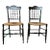 Early 20th Century Pair of Antique Chiavari Italian Style Rush Seat Chairs For Sale