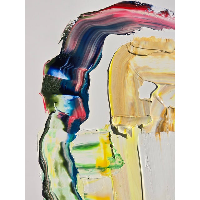 Burgundy Abstract Figurative Portrait of a Woman — Original Oil Painting by Diane Grant For Sale - Image 8 of 8