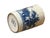 Chinese Distressed White Porcelain Blue Mountain Houses Graphic Holder Vase For Sale - Image 14 of 15