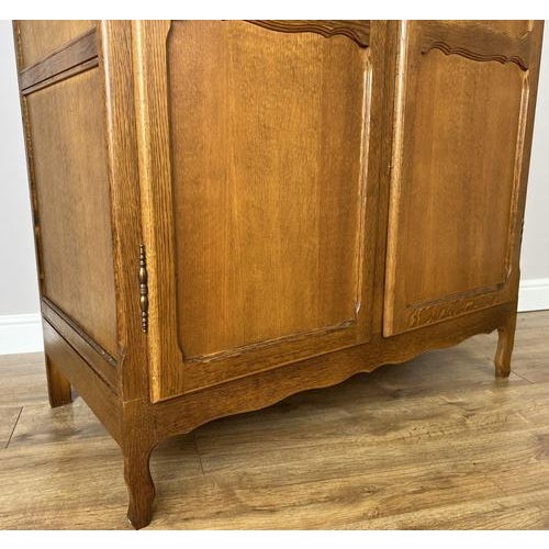 Brown Vintage French Wardrobe in Oak For Sale - Image 8 of 13