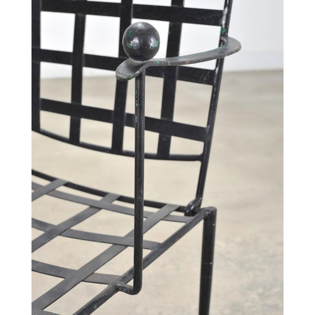 Mario Papperzini Mid-Century Amalfi Iron Patio Garden Armchair For Sale - Image 14 of 18