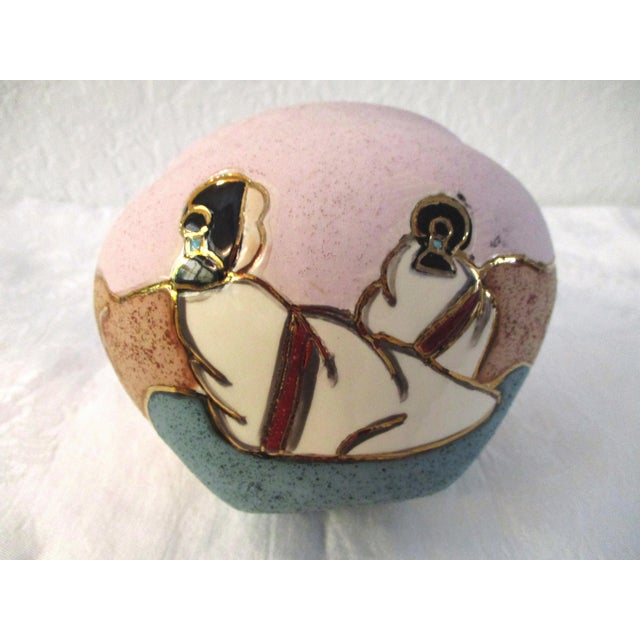 Ceramic 1980s Southwestern Navajo Women Bowl For Sale - Image 7 of 7