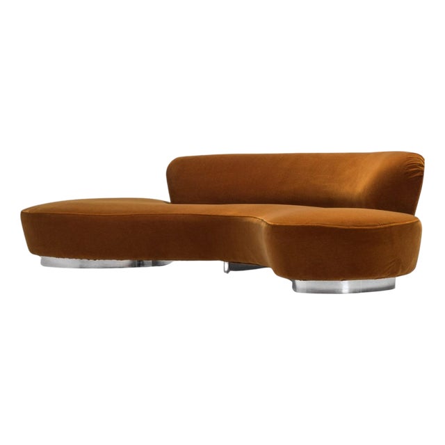 Serpentine Sofa in Mohair from Vladimir Kagan, USA, 1999 For Sale