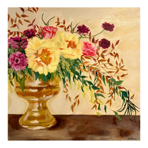 Impressionist Style Original Floral Still Life Acrylic Painting