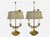Pair of Vintage Gilt Brass Bouillotte Lamps With French Gray Tole Shades For Sale - Image 17 of 17