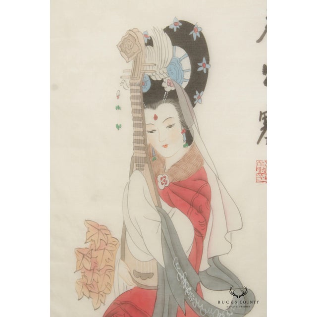 Chinese Framed Print, 'Wang Zhaojun' Chinese Beauty Framed Print For Sale - Image 13 of 13