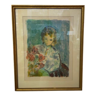 Late 20th Century Lithograph Print, 36/100 by Artist Greta Schreyer For Sale