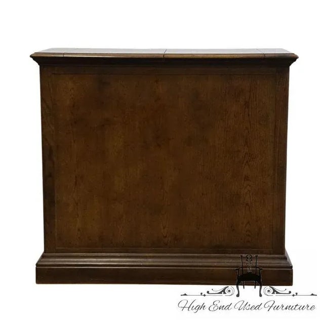 Henredon Furniture Folio Twelve Collection Solid Walnut Rustic European 53" Server Buffet For Sale In Kansas City - Image 6 of 14