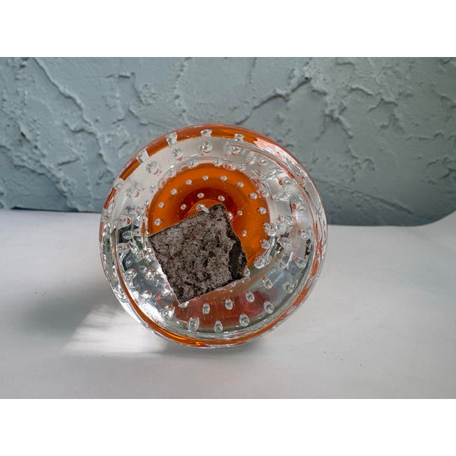 1960s Swedish Åseda Glasbruk Orange Art Glass Bud Vase, Attributed to Bo Borgström For Sale - Image 11 of 11