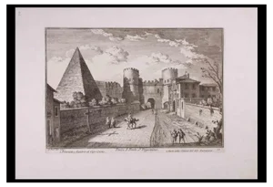 Giuseppe Vasi, Porta S. Paolo, Etching, Late 18th Century