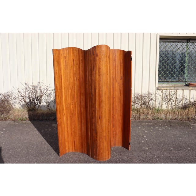 Brown Vintage Baumann Style Screen, 1950 For Sale - Image 8 of 8