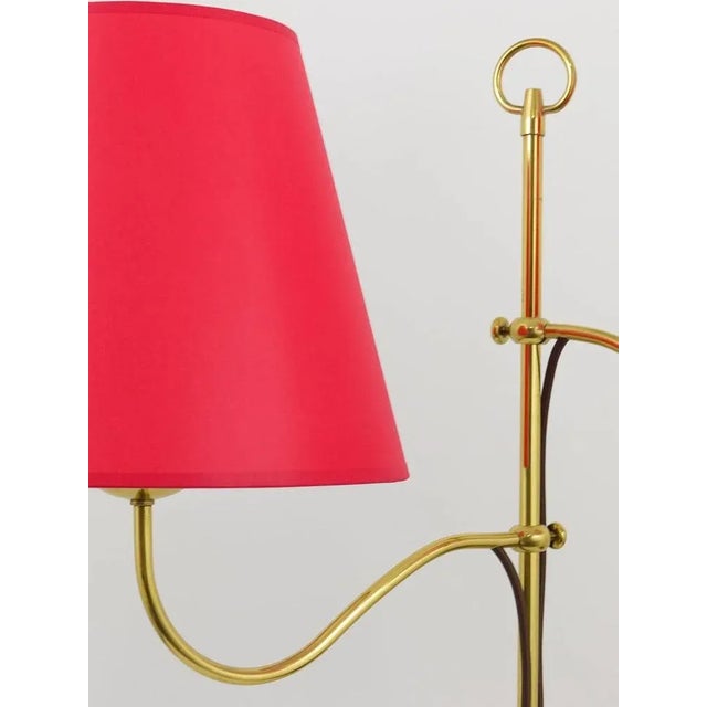 Mid-Century Brass Floor Lamp with 2 Arms attributed to Josef Frank, Austria, 1950s For Sale - Image 9 of 11