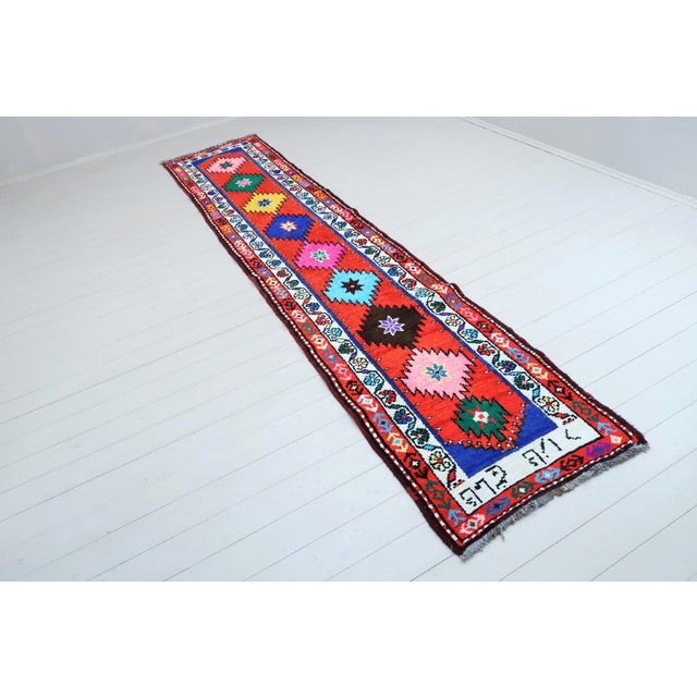 Art Deco Mid 20th Century Anatolian Kilim Runner-2′7″ × 12′6″ For Sale - Image 3 of 13