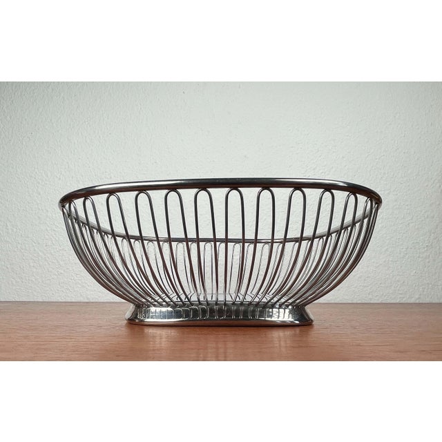 Italian Postmodern Stainless Steel Fruit Bowl from Alessi, 1980s, in Very Good conditions. Designed 1980 to 1989 This...