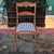 Vintage Duncan Phyfe Style Rose Carved Mahogany Side Chair Blue Gingham - World's sturdiest chair. Absolutely no movement...