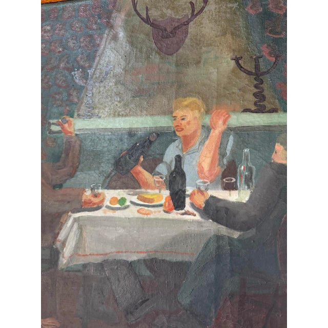 A. Simard, Four Figures, 1945, Oil on Canvas For Sale - Image 13 of 18