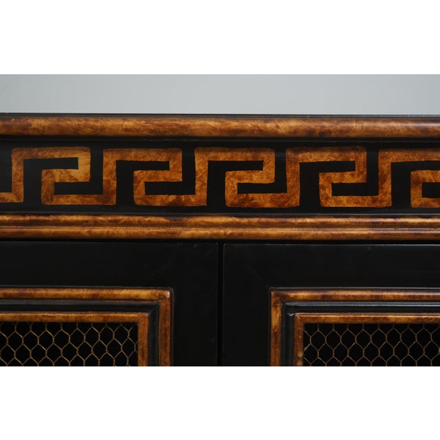 Ardley Hall Ebony & Gold Grill Front Console Cabinet For Sale - Image 10 of 18