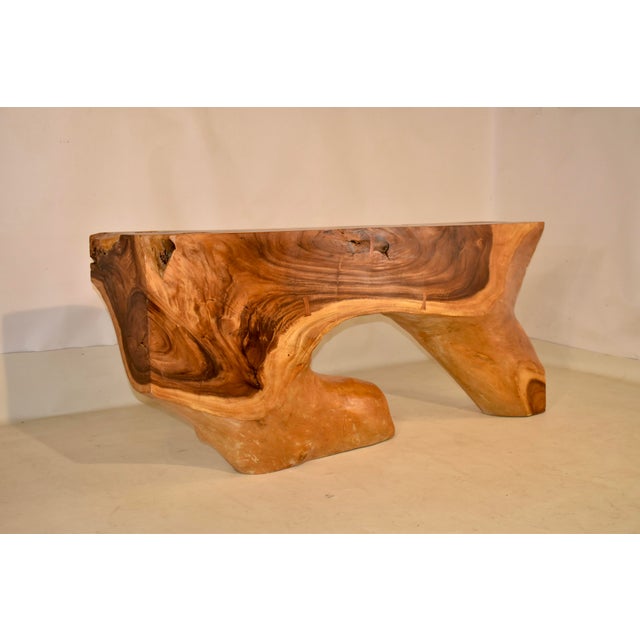 Abstract Raintree Wood Console or Entry Table For Sale - Image 3 of 13