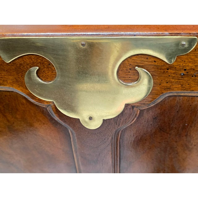 Mid 20th Century Vintage Henridon Furniture King Size Chinoiserie Headboard For Sale - Image 5 of 6