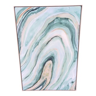 Framed Glossy Agate Image on Canvas For Sale