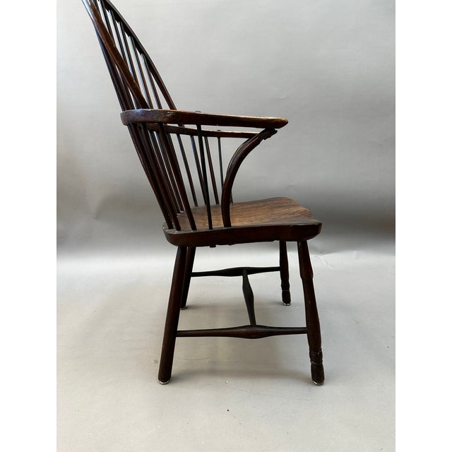Wood Late 18th Century English Windsor Armchair in Ash and Elm For Sale - Image 7 of 9