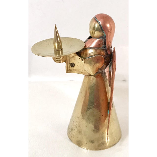 Vintage Brass and Copper Angel Candle Holder Chairish
