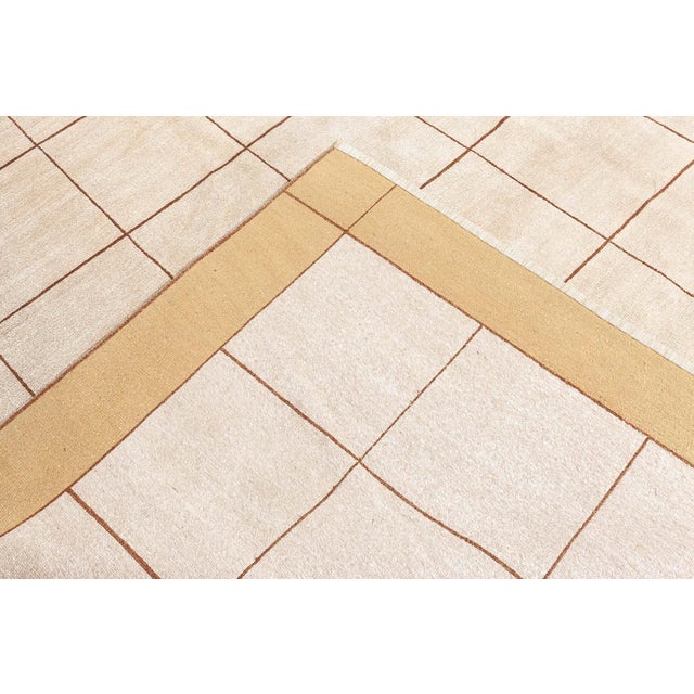 Early 21st Century Modern Tibetan Geometric Silk Rug by Doris Leslie Blau For Sale - Image 5 of 14
