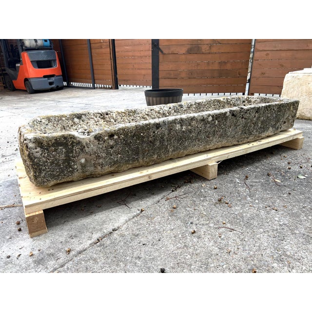 A Long and Low 18th Century Carved Limestone Trough From the South of France For Sale In Dallas - Image 6 of 13