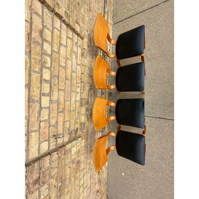 Mid-Century Modern Set of 4 Mid-Century Modern Style Bentwood Chairs – Falcon Products For Sale - Image 3 of 12