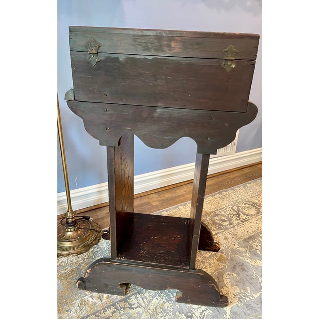 Brown Antique Pagan Lectern, Old Norse Religion For Sale - Image 8 of 16