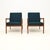 A stylish and extremely well made pair of Danish vintage teak armchairs by Ole Wanscher. They are model FD109 chairs made...