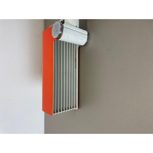 Adjustable Orange Metal Wall Light attributed to Wilhem Braun-Feldweg Doria Light, Germany, 1970s For Sale - Image 9 of 18