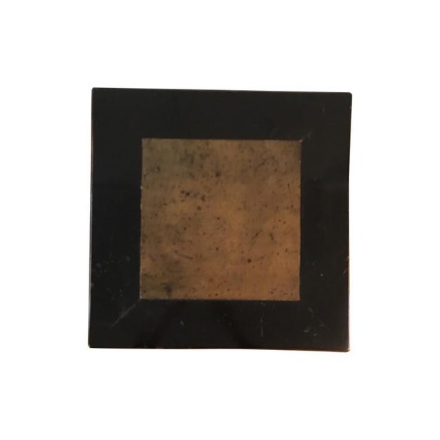 Asian 20th Century Asian Wood and Stone Cube Side Tables - a Pair For Sale - Image 3 of 6