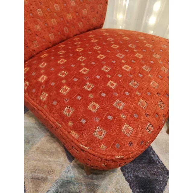 Mid-Century Modern Hungarian Red Lounge Chairs, 1950s, Set of 2 For Sale - Image 3 of 6