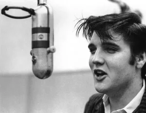 Bill Avery Elvis Presley in Recording Session 1956 Photograph