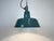 Green Industrial Green Enamel Factory Lamp with Cast Iron Top, 1960s For Sale - Image 8 of 15