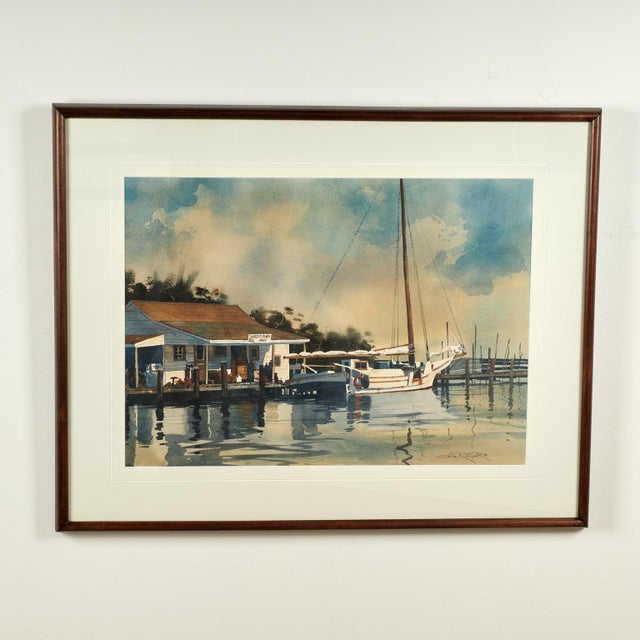 Pair of Nautical Watercolors by Steve Rogers For Sale - Image 11 of 18