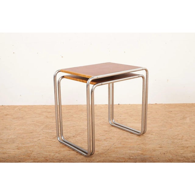 Bauhaus B9 Nesting Tables by Marcel Breuer, Set of 3 For Sale - Image 12 of 13