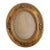 Vintage Ornate Oval Wood Picture Frame With Floral Rose Relief Motif, 14" X 12" For Sale