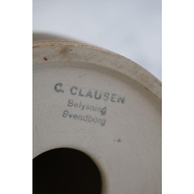 Danish Ceramic Pottery Lamp by C. Clausen for Okela, Denmark, 1960s For Sale - Image 6 of 10