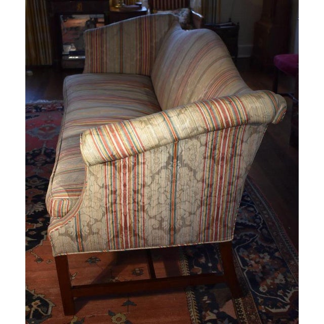 18th Century Chippendale Sofa With a Silk Blend Damask Cover For Sale - Image 4 of 11