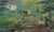 Mid Century Carmel Valley Figurative Landscape - The Roadside Grocer Gorgeous figurative landscape of a Carmel roadside...