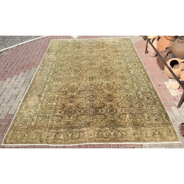 1930's Handmade Oushak Rug - 95" X 142" For Sale - Image 13 of 13