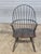 Wood Late 20th Century Pair of Pennsylvania House Sack Back Windsor Arm Chairs Black Finish For Sale - Image 7 of 9
