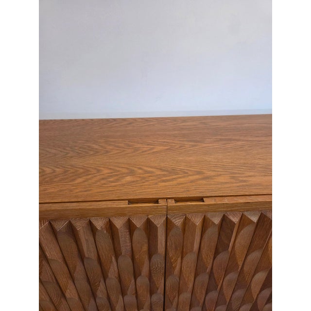 Large Brutalist Oak Sideboard from Aurora, 1975 For Sale - Image 14 of 16
